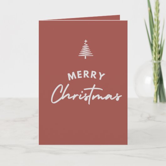 Carte Merry Christmas Red Modern (Devant)
