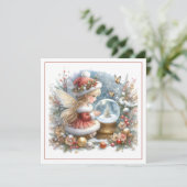 Carte Merry Christmas – Santa Fairy with Snow Globe (Debout devant)