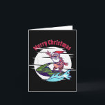 Carte Merry Christmas Santa Jet Ski Watersrts<br><div class="desc">Merry Christmas Santa Jet Ski Watersrts</div>