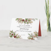Carte Merry Christmas Scripture Luke Holly Botanical (Devant)