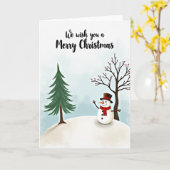 Carte Merry Christmas Snowman Card (Fleur jaune)