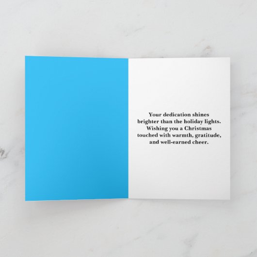 Carte Merry Christmas to a Wonderful EMT with Santa (Intérieur)