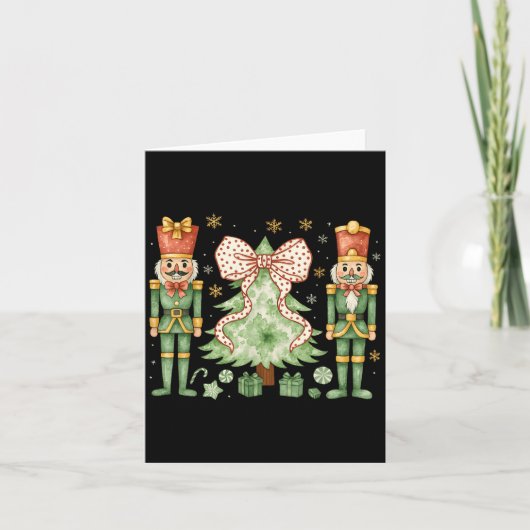 Carte Merry Christmas Tree Nutcracker Ballet Dance Women (Devant)