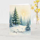 Carte Merry Christmas Winter Wonderland Card (Fleur jaune)
