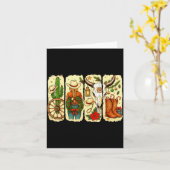 Carte Merry Christmas Y'all Western Country Howdy Cowgir (Fleur jaune)