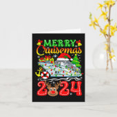 Carte Merry Cruisemas 2024 Croisière Noël Rudolph Xmas (Fleur jaune)