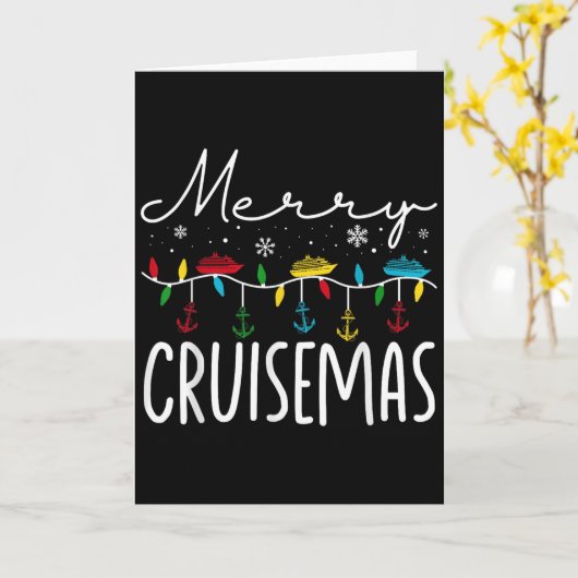 Carte Merry Cruisemas Christmas Family Cruisin Funny Cru (Fleur jaune)