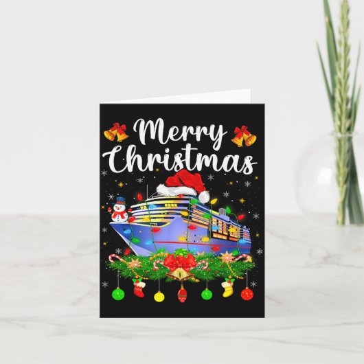 Carte Merry Cruisemas Xmas Lighting Santa Cruise Ship Ch (Devant)
