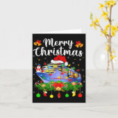 Carte Merry Cruisemas Xmas Lighting Santa Cruise Ship Ch (Fleur jaune)