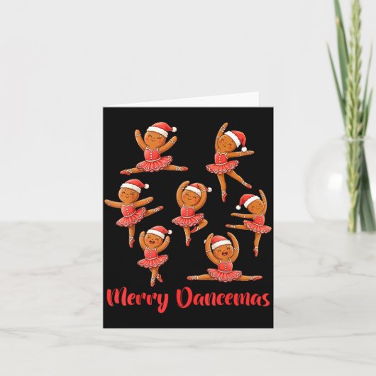 Carte Merry Dancemas Ballet Dancer Gingerbread Teacher C (Devant)