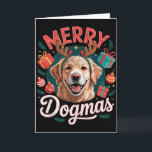 Carte Merry Dogmas Funny Dog Santa Hat Christmas Xmas<br><div class="desc">Merry Dogmas Funny Dog Santa Hat Christmas Xmas</div>