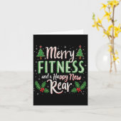 Carte Merry Fitness And Happy New Rear Bodybuilding Xmas (Fleur jaune)