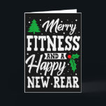 Carte Merry Fitness Happy New Rear Workout Christmas<br><div class="desc">Merry Fitness Happy New Rear Workout Christmas</div>