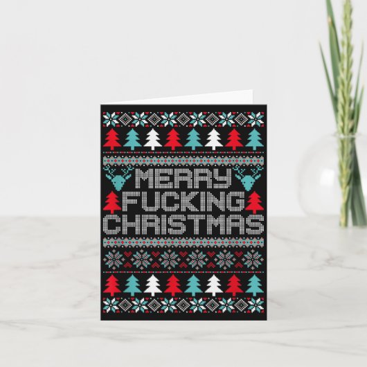 Carte Merry Foring Christmas Ugly Christmas Shirt Xmas G (Devant)