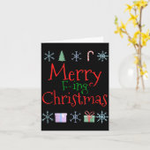 Carte Merry Foring (f-ing) Christmas Funny Sarcastic Quo (Fleur jaune)