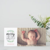 Carte Merry Garland Photo de Noël de Noël (Debout devant)