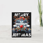 Carte Merry Jeepmas Ugly Light Reindeer Christmas (Devant)