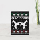 Carte Merry Kickmas Ugly Christmas Karaté Jiu Jitsu Mart (Devant)