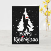 Carte Merry Kissmy Funny Bigfoot Yeti Sasquatch Christma (Fleur jaune)