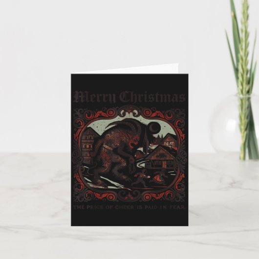 Carte Merry Krampus Christmas Xmas Horror Ugly Sweater E (Devant)
