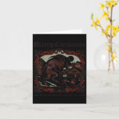 Carte Merry Krampus Christmas Xmas Horror Ugly Sweater E (Fleur jaune)