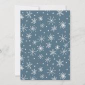 Carte MERRY LITTLE CHRISTMAS Blue Gnome Snowflakes (Dos)