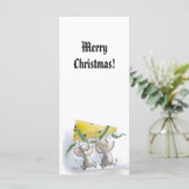 Carte Merry Mice Mic & Mac Signet de vacances (Debout devant)
