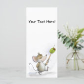 Carte Merry Mouse Moe avec Signet Olive (Debout devant)