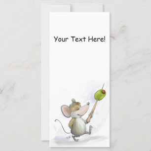 Carte Merry Mouse Moe avec Signet Olive