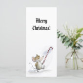 Carte Merry Mouse Moe Signet de vacances (Debout devant)