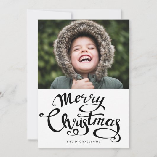 Carte MERRY NOËL Ajouter Votre Photo (Devant)