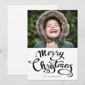 Carte MERRY NOËL Ajouter Votre Photo (Devant / Derrière)