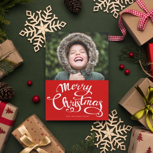 Carte MERRY NOËL Ajouter Votre Photo