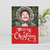 Carte MERRY NOËL Ajouter Votre Photo (Debout devant)