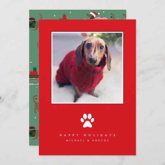 Carte MERRY NOËL Ajouter Votre Photo (Devant / Derrière)