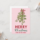 Carte MERRY NOËL Mistletoe Botanique Cuisine artisanale (Devant/Arrière en situation)