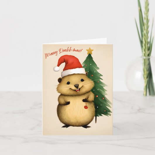 Carte Merry Quokk-mas - Noël (Devant)