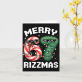 Carte Merry Rizzmas 67 Candy Cane Tree Sungles Funny  (Fleur jaune)