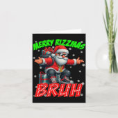 Carte Merry Rizzmas Bruh Graphic Santa Pjs Christmas Xma (Devant)