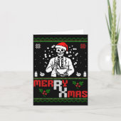 Carte Merry Rx Mas Skeleton Pharmacist Pharmacy Tech Ugl (Devant)