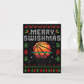 Carte Merry Swishmas Basketball Ugly Christmas Graphic F (Devant)