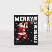 Carte Merry Swishmas Srt Christmas Basketball Xmas Men B (Fleur jaune)