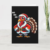 Carte Merry Thanksmas Thanksgiving Turkey Xmas Funny Kid (Devant)