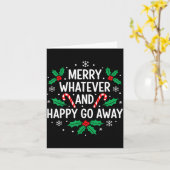 Carte Merry Whatever And Happy Funny Christmas Go Away H (Fleur jaune)