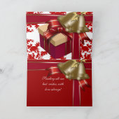 Carte Merry Xmas Ajouter Photo Rouge Blanc Noël (Intérieur)