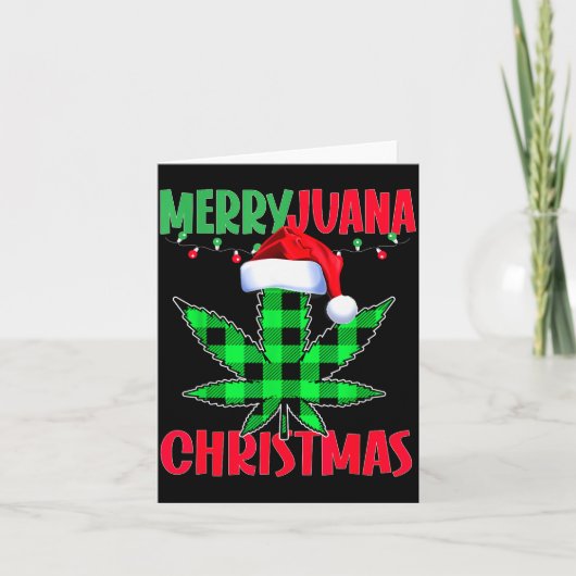 Carte Merryjuana Weed Leaf Funny Christmas Pajama X-mas (Devant)
