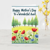 Carte merveilleuse de tante Spring (Fleur jaune)