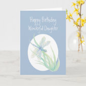 Carte Merveilleuse fille Anniversaire de l'aquarelle lib (Fleur jaune)
