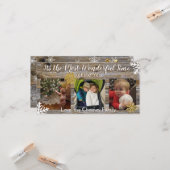 Carte Merveilleuse période de l'année Flocons et Bois (Devant/Arrière en situation)