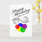 Carte merveilleux fils en droit anniversaire (Fleur jaune)